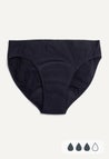Ropa interior menstrual para niñas - Flujo medio - Negro