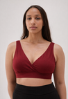 Sujetador de lactancia suave 34D - 48DDD-E - Rojo oscuro