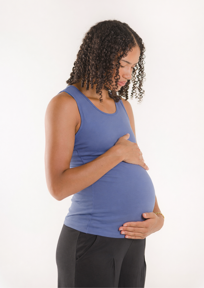 Top esencial de lactancia - Azul pálido