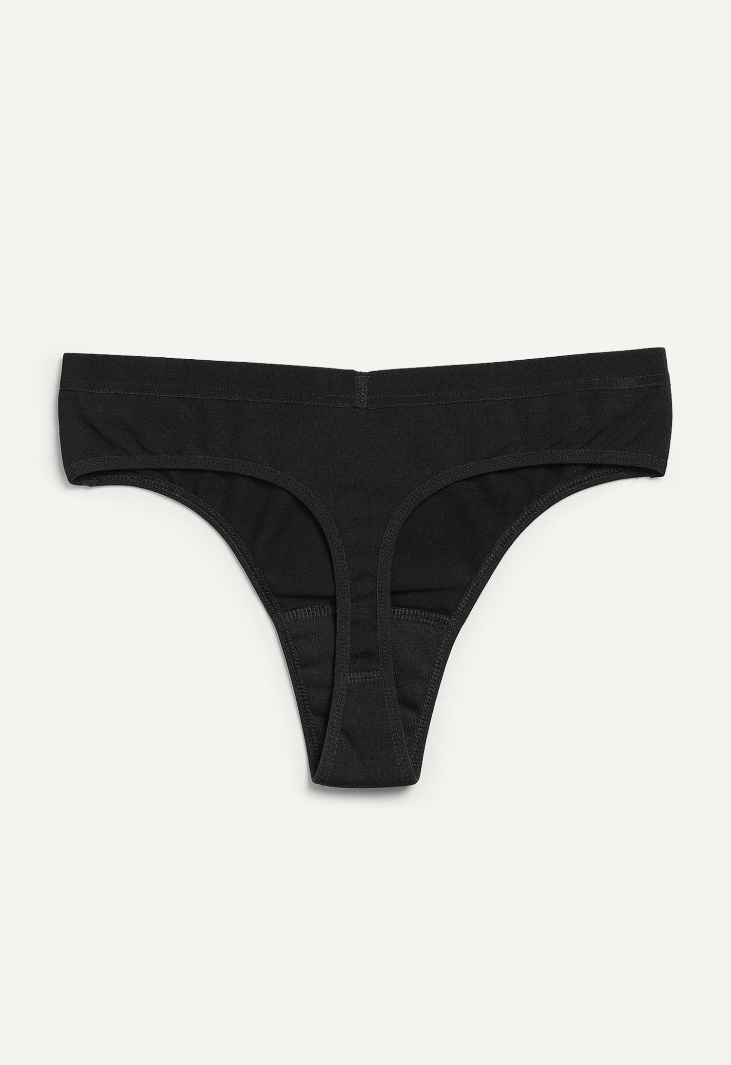 Tanga menstrual, flujo ligero, negro