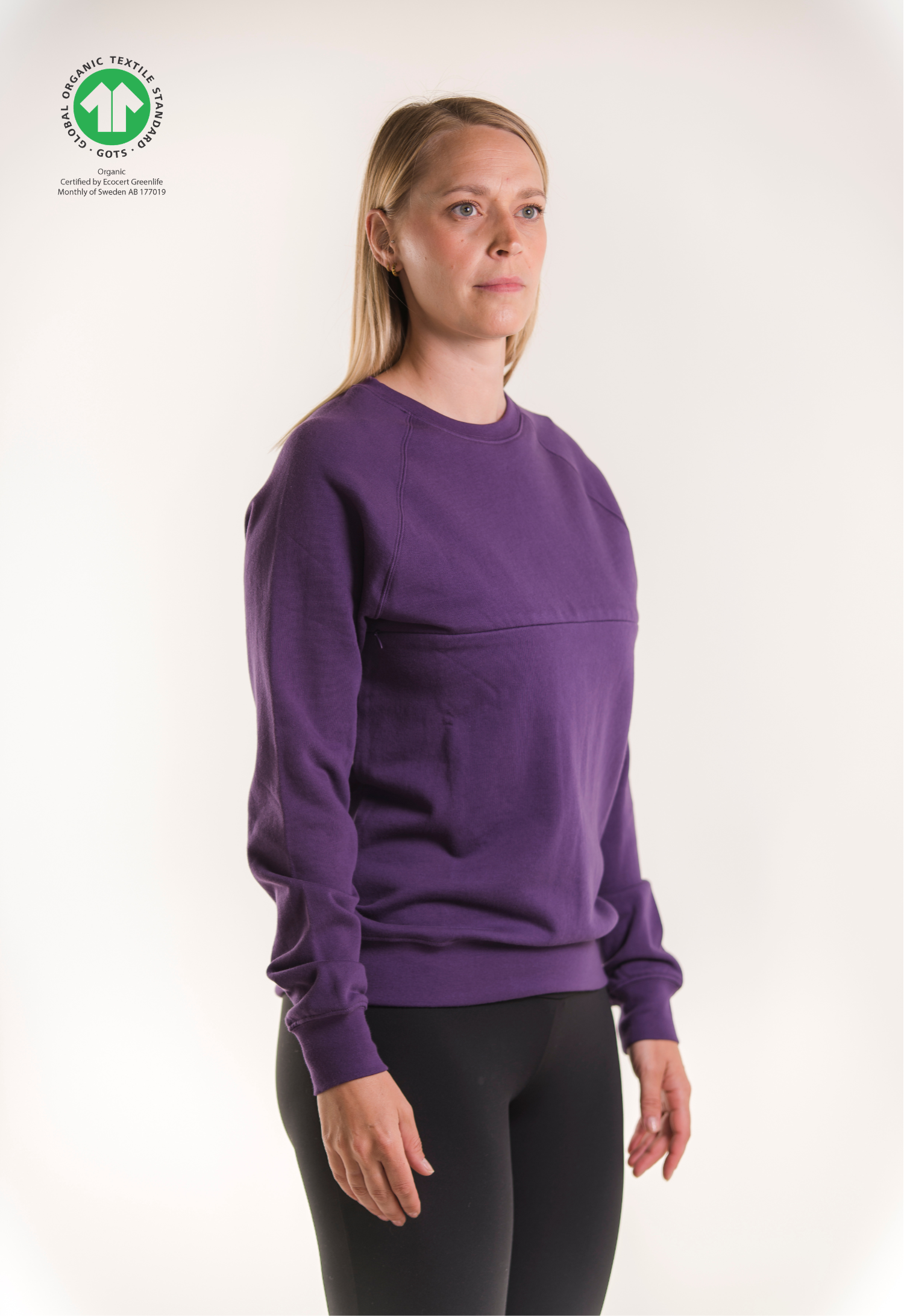 Sudadera térmica de lactancia - Ciruela medianoche