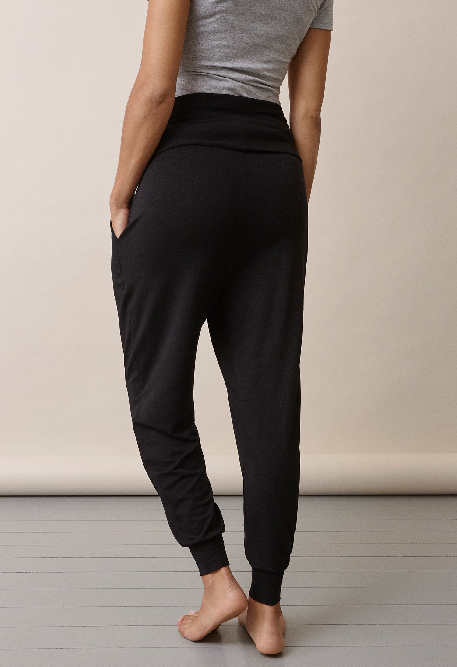Pantalones premamá suaves - Black