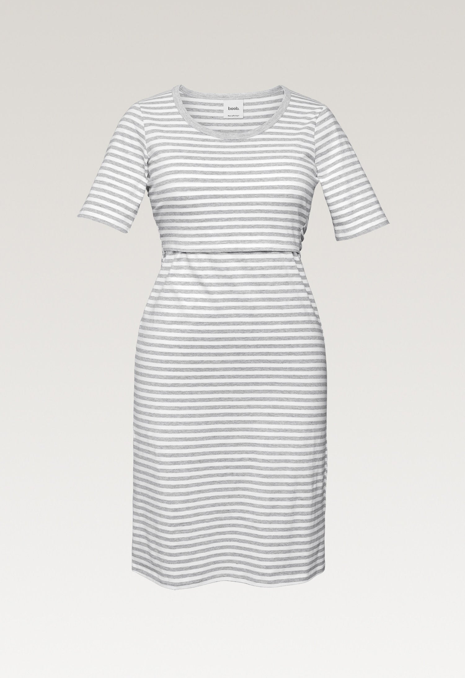 Camisón - blanco/gris jaspeado