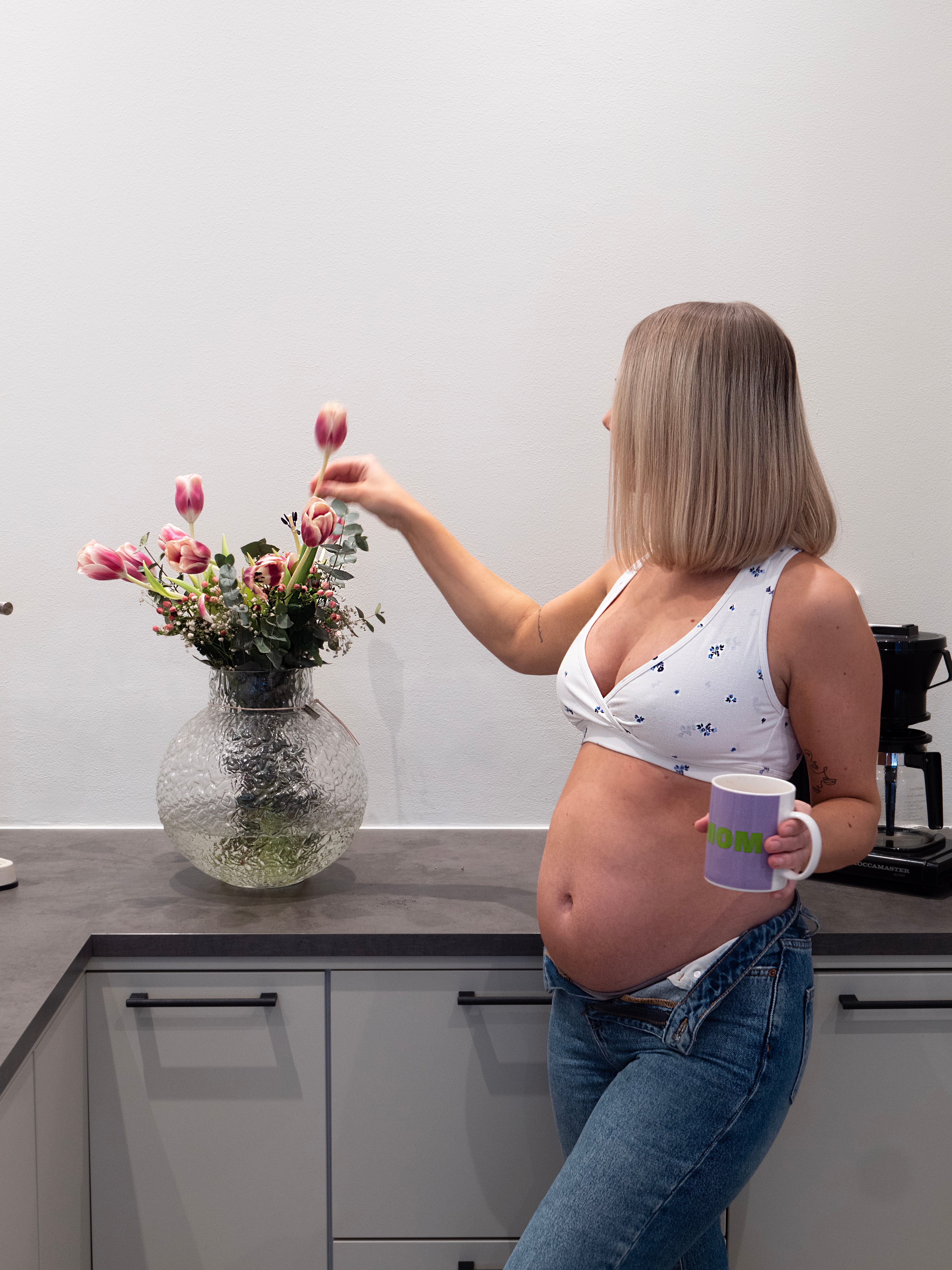 Sujetador esencial de maternidad y lactancia - Estampado floral