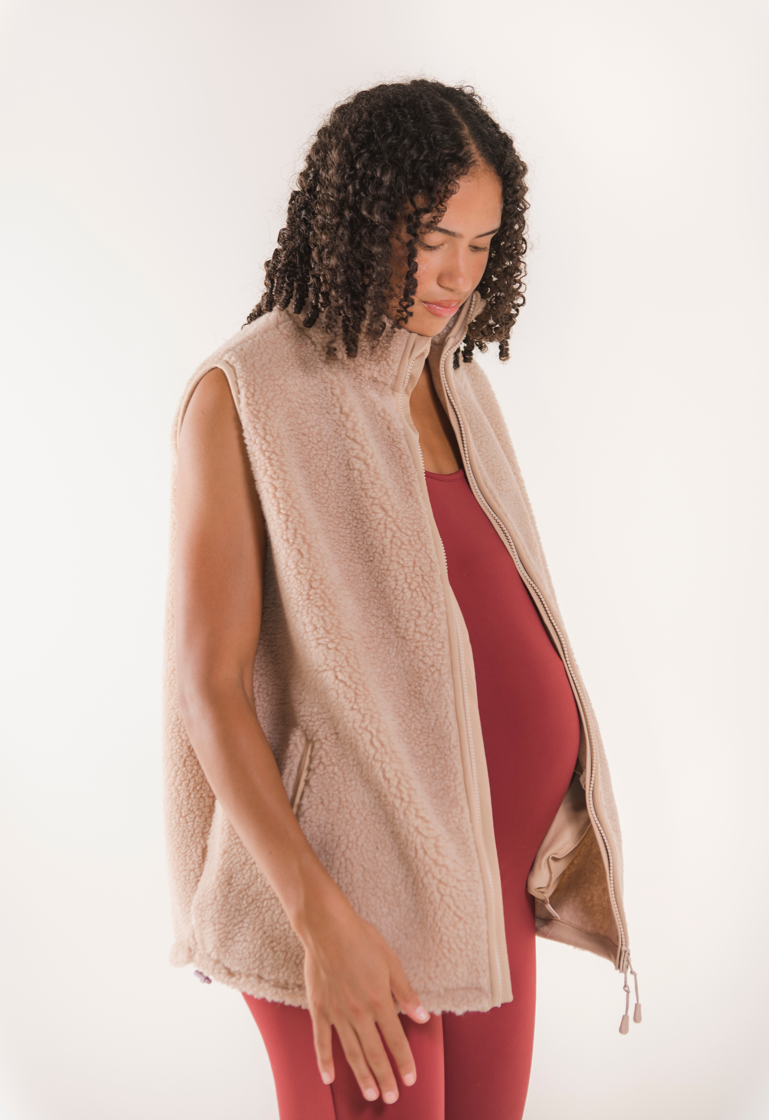 Chaleco de forro polar - Beige