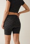 Shorts ciclistas OONO - estampado leopardo - gris/negro