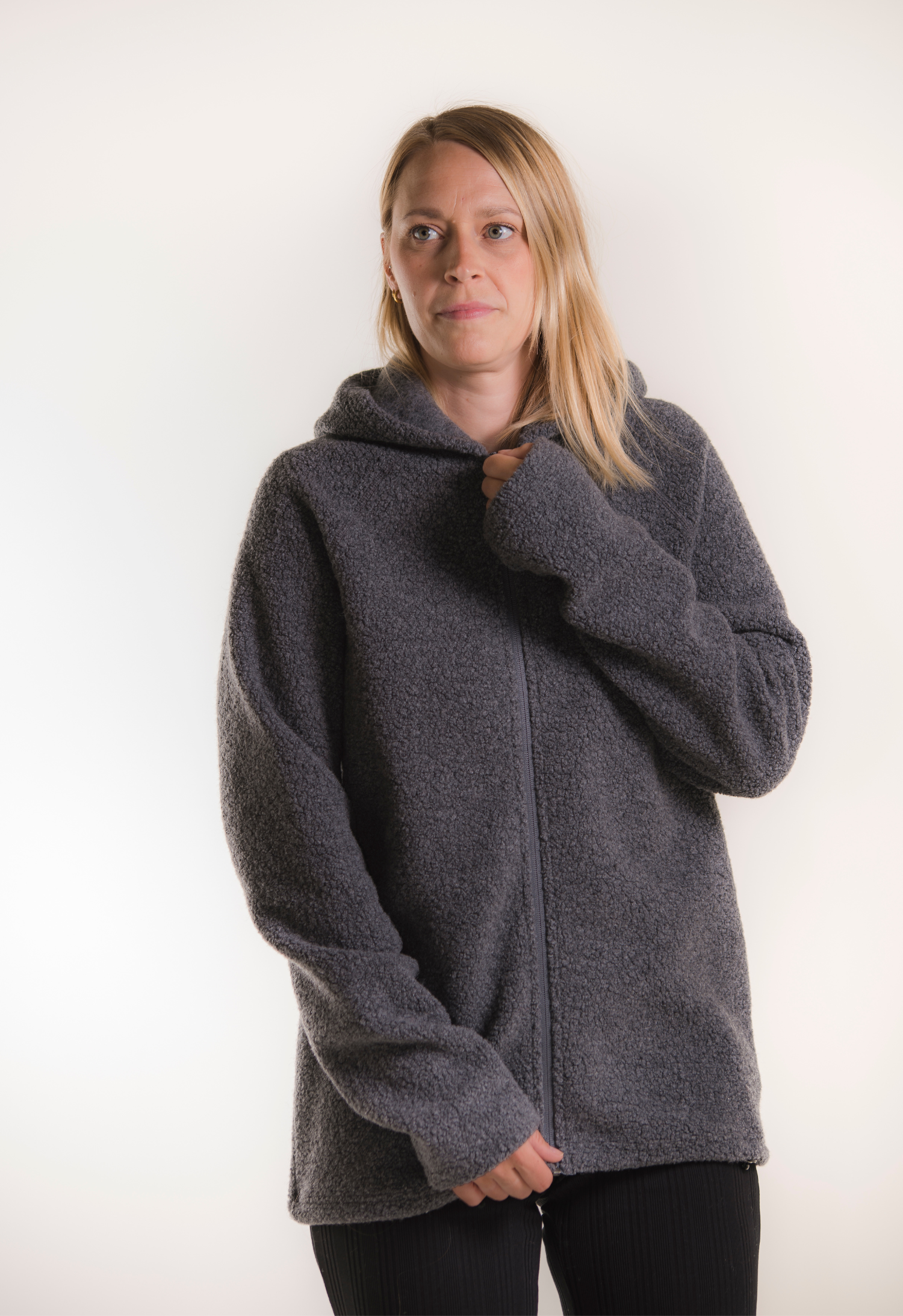 Sudadera con capucha para portabebés - Gris