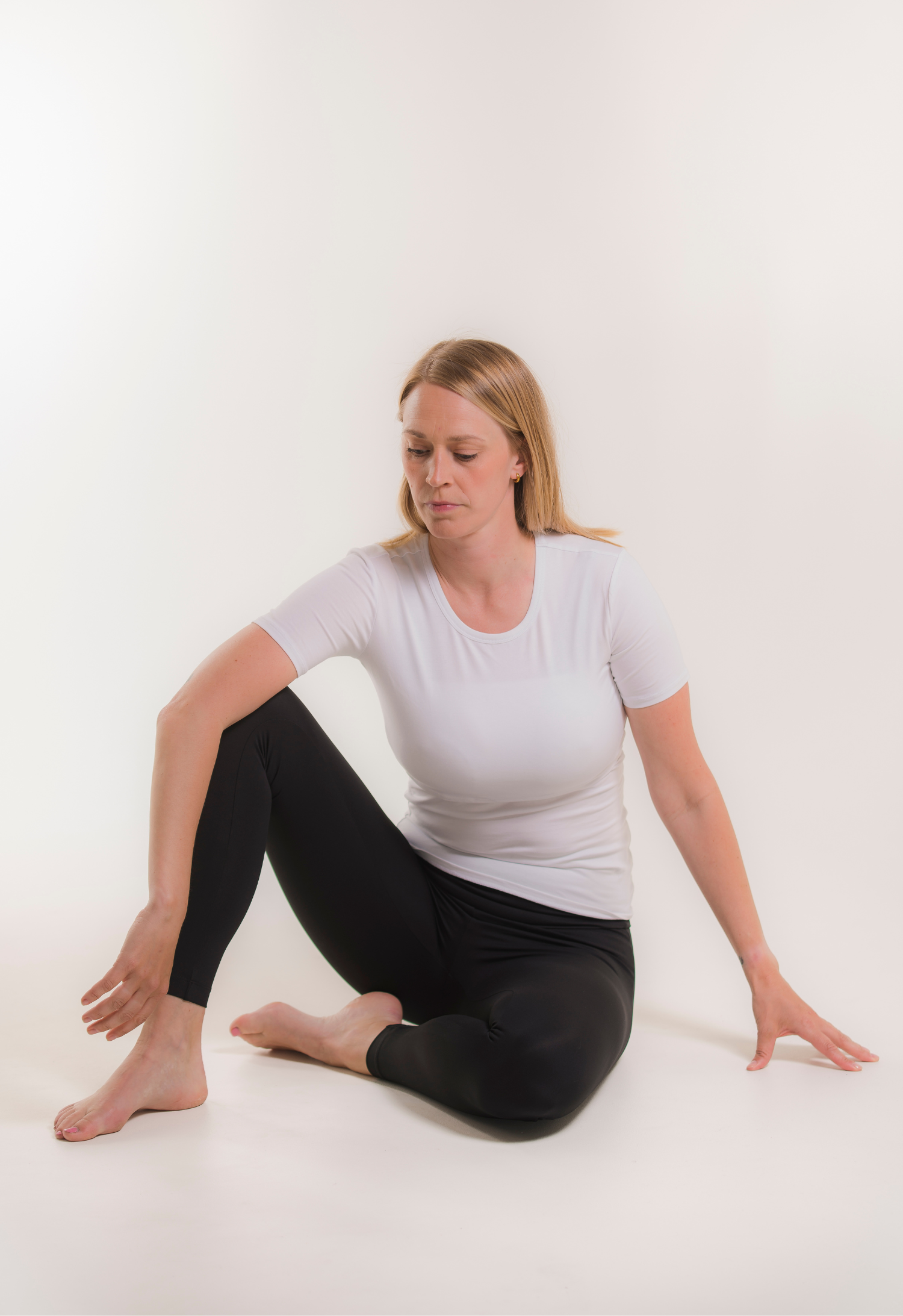 Top de lactancia esencial de manga corta - Blanco