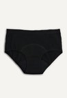 Braga menstrual hipster, flujo medio, negro