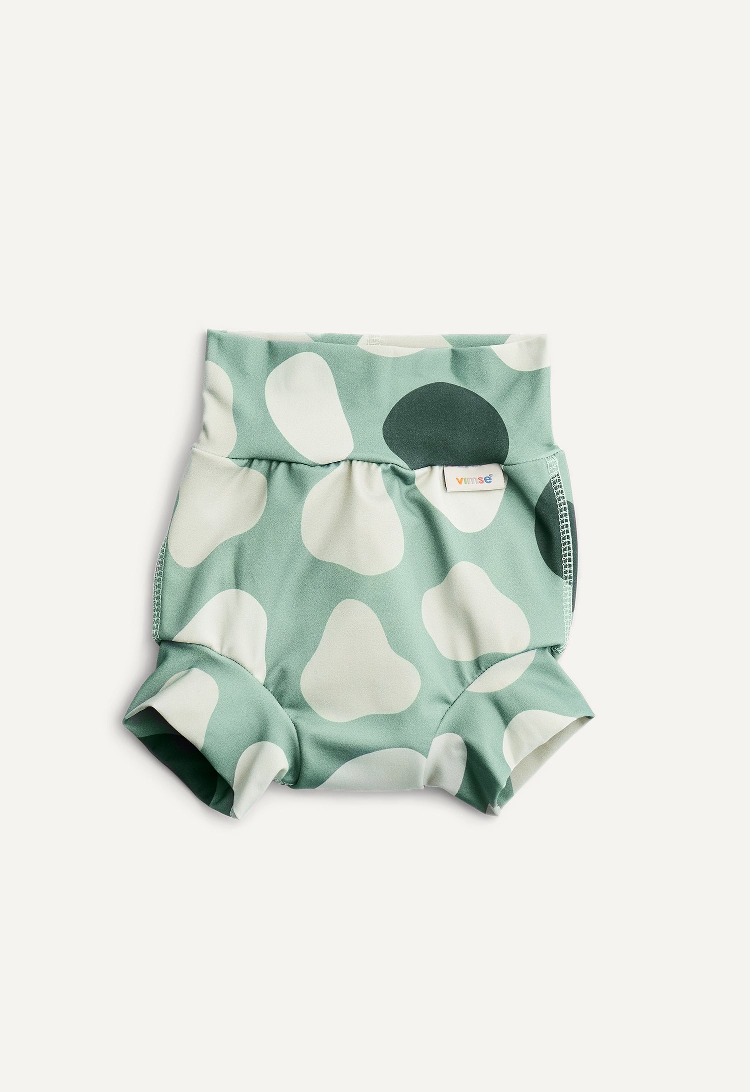 Pañal de natación de talle alto, con motivos verdes