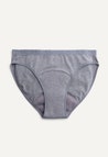 Braguita menstrual estilo bikini, flujo medio, gris