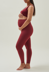 Leggings de yoga premamá - rojo oscuro