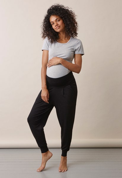Pantalones premamá suaves - Black