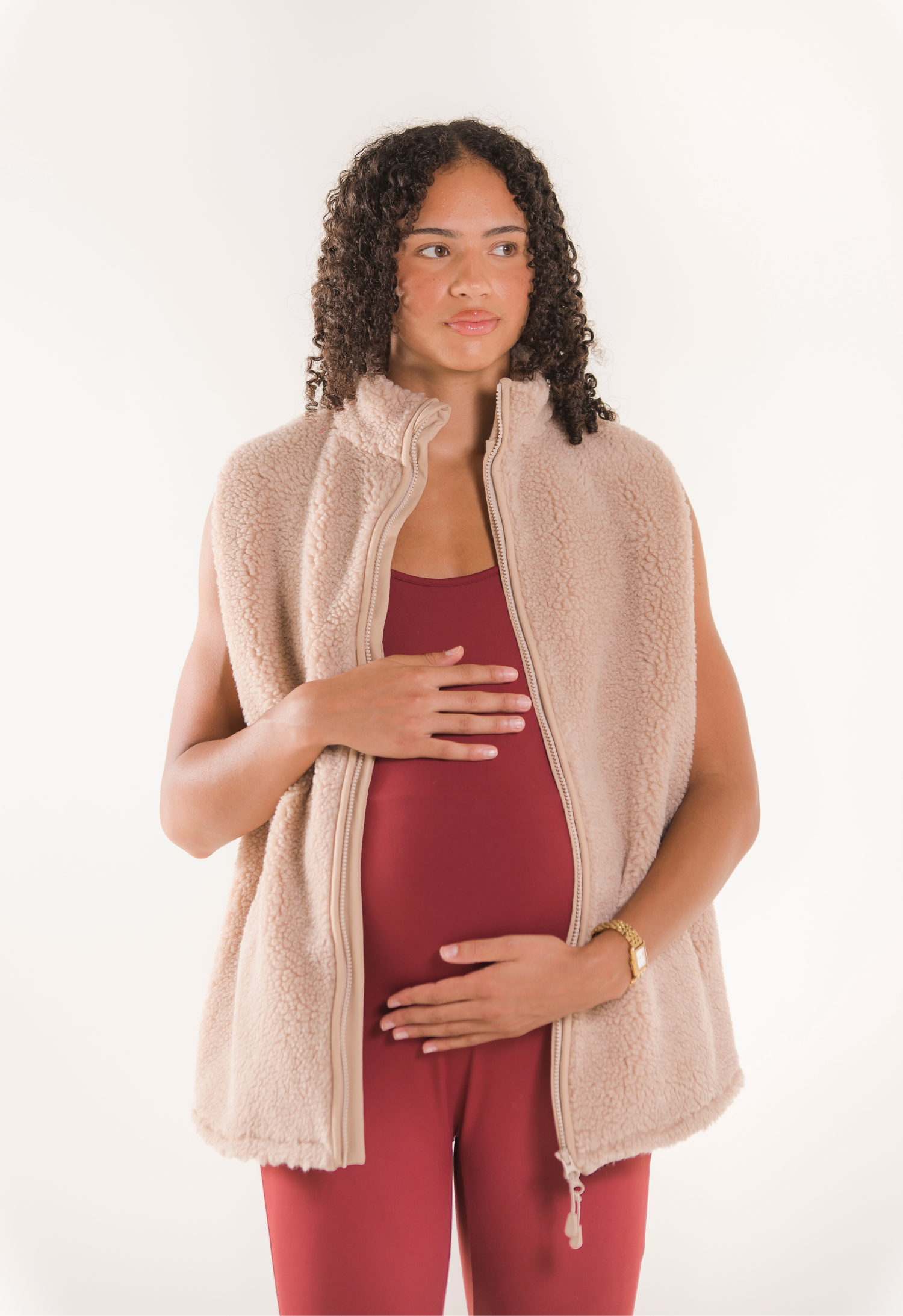 Chaleco de forro polar - Beige