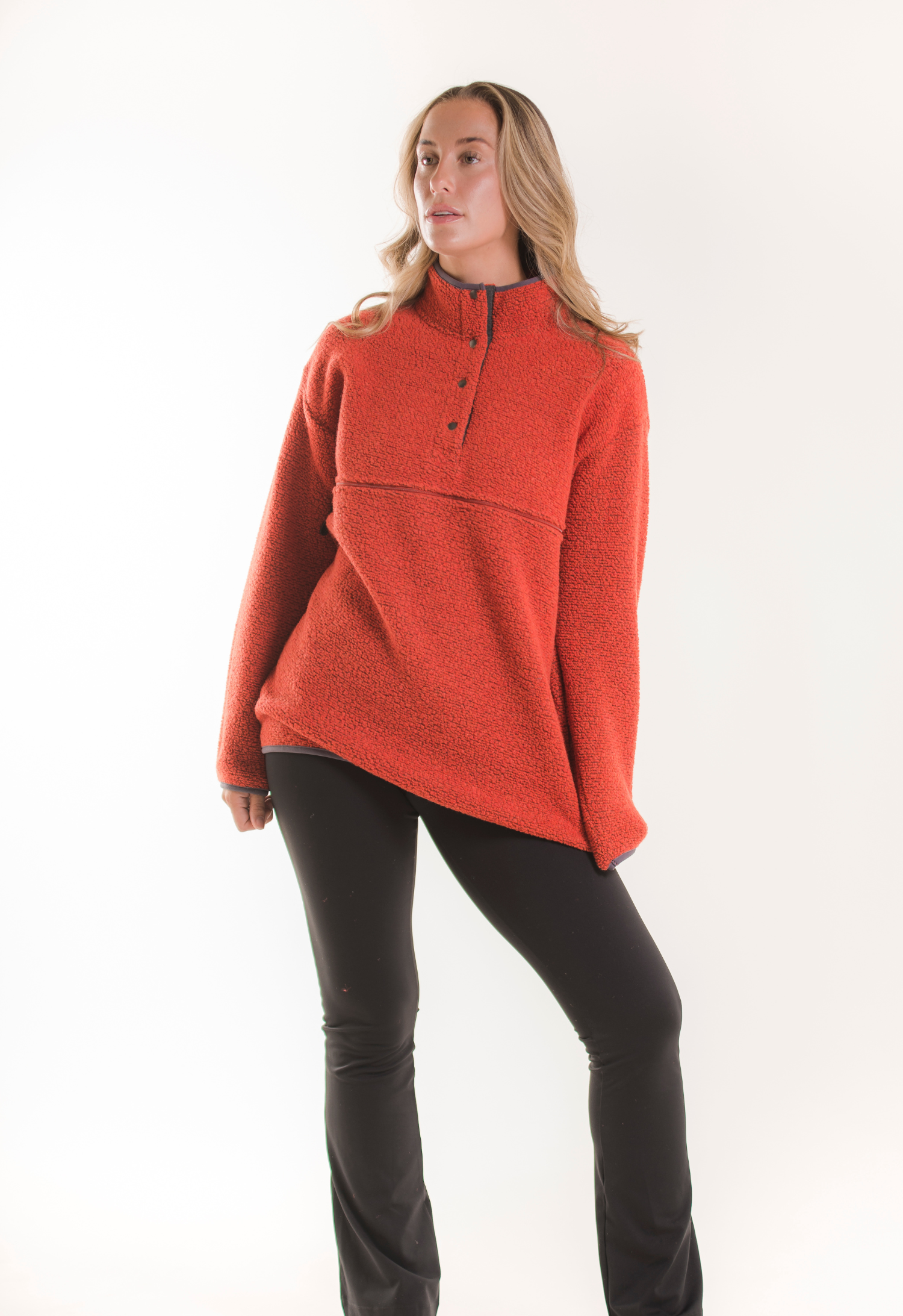 Jersey premamá de lana con pelo 90s - Naranja