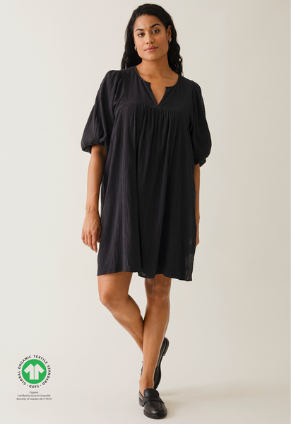 Minivestido premamá boho - Negro