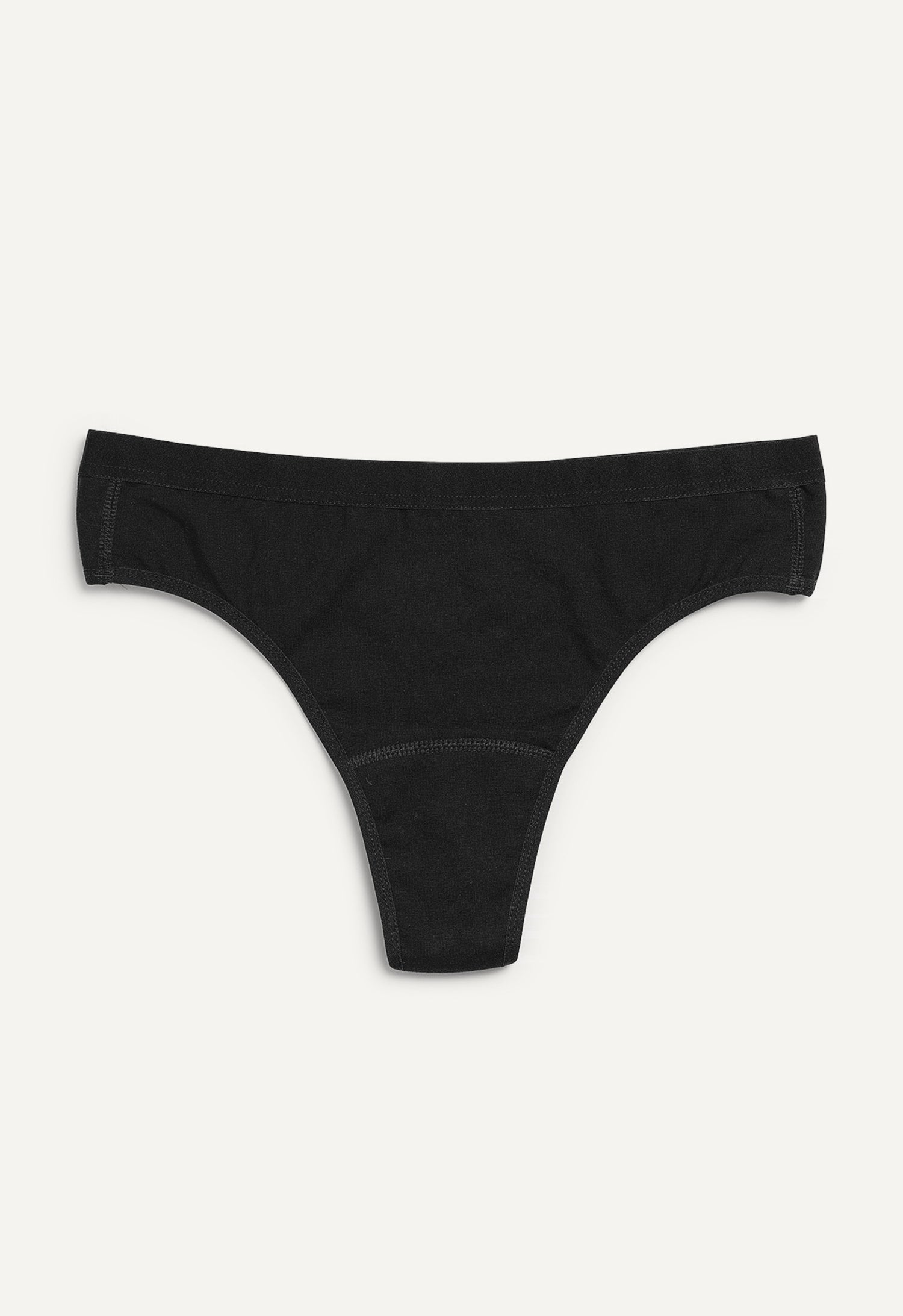 Tanga menstrual, flujo ligero, negro