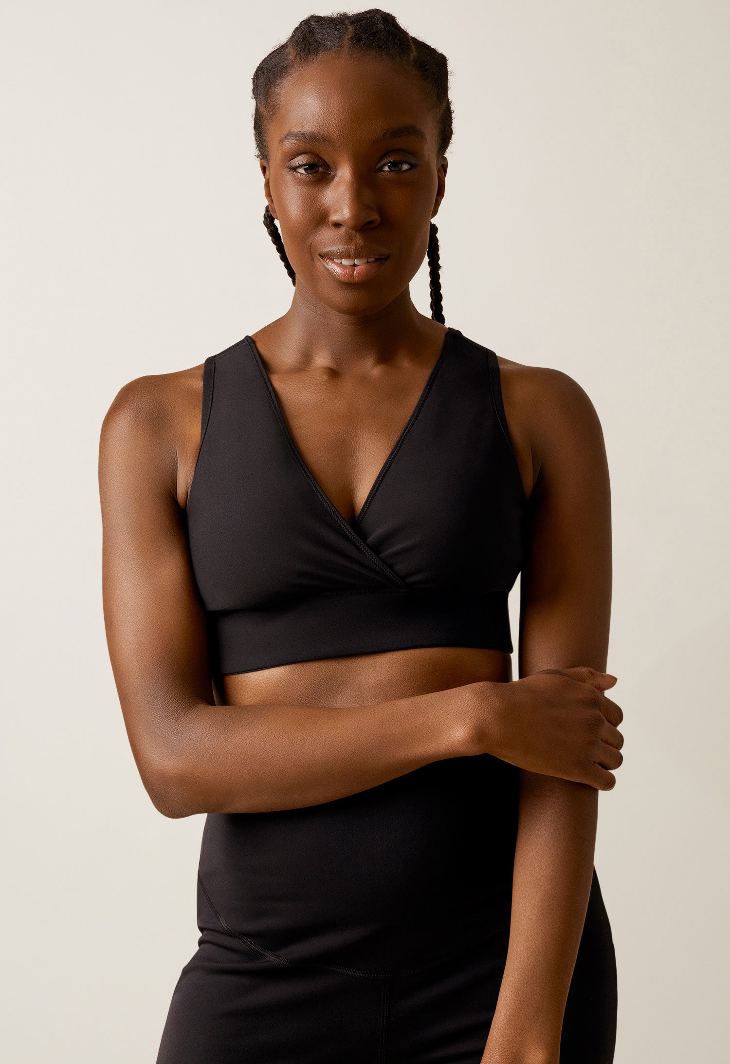 Sujetador de lactancia de forro polar técnico - Negro