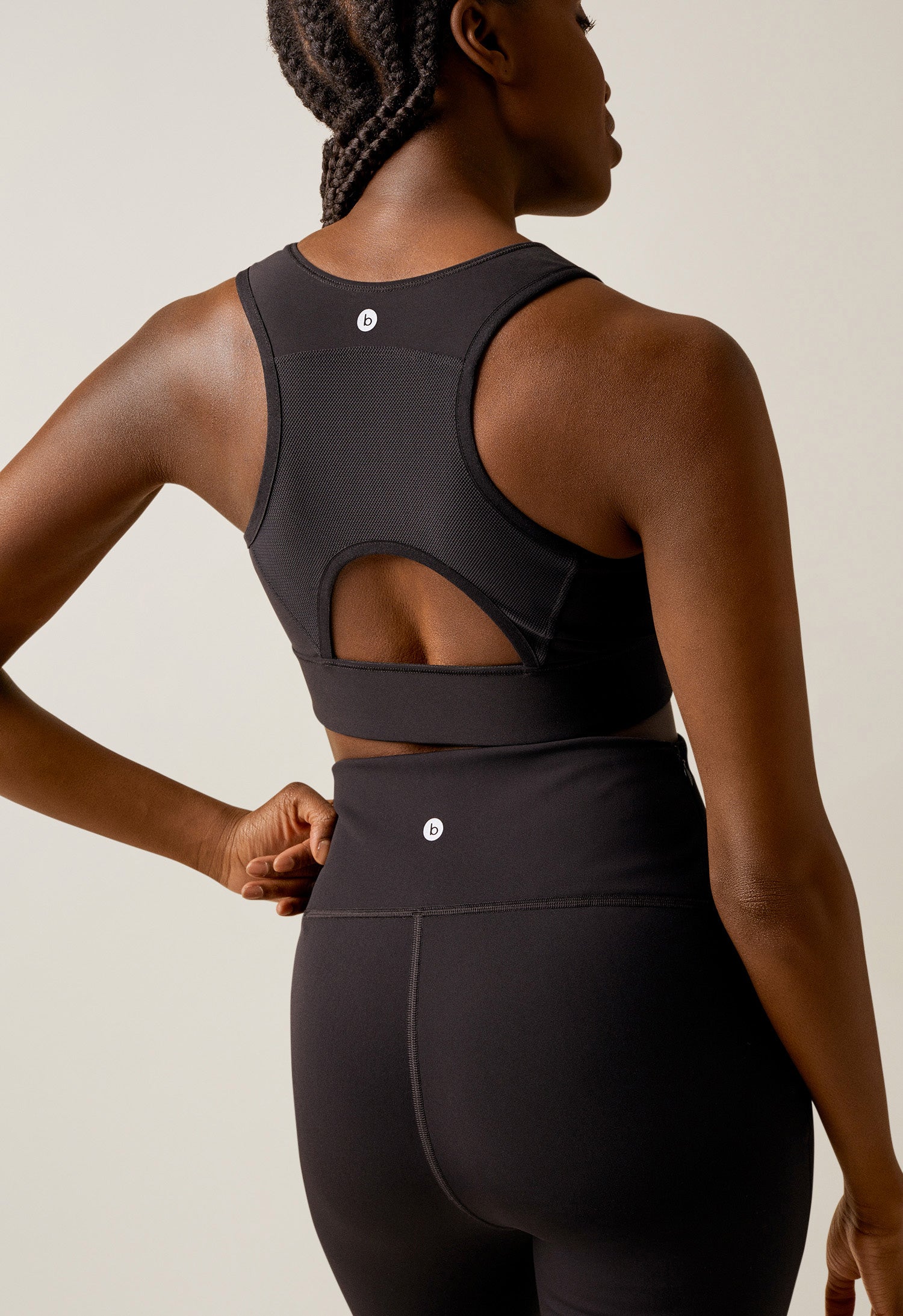 Sujetador de lactancia de forro polar técnico - Negro