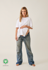 Camiseta premamá oversize con abertura - blanca