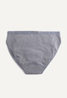 Braga menstrual tipo bikini para flujo ligero, gris