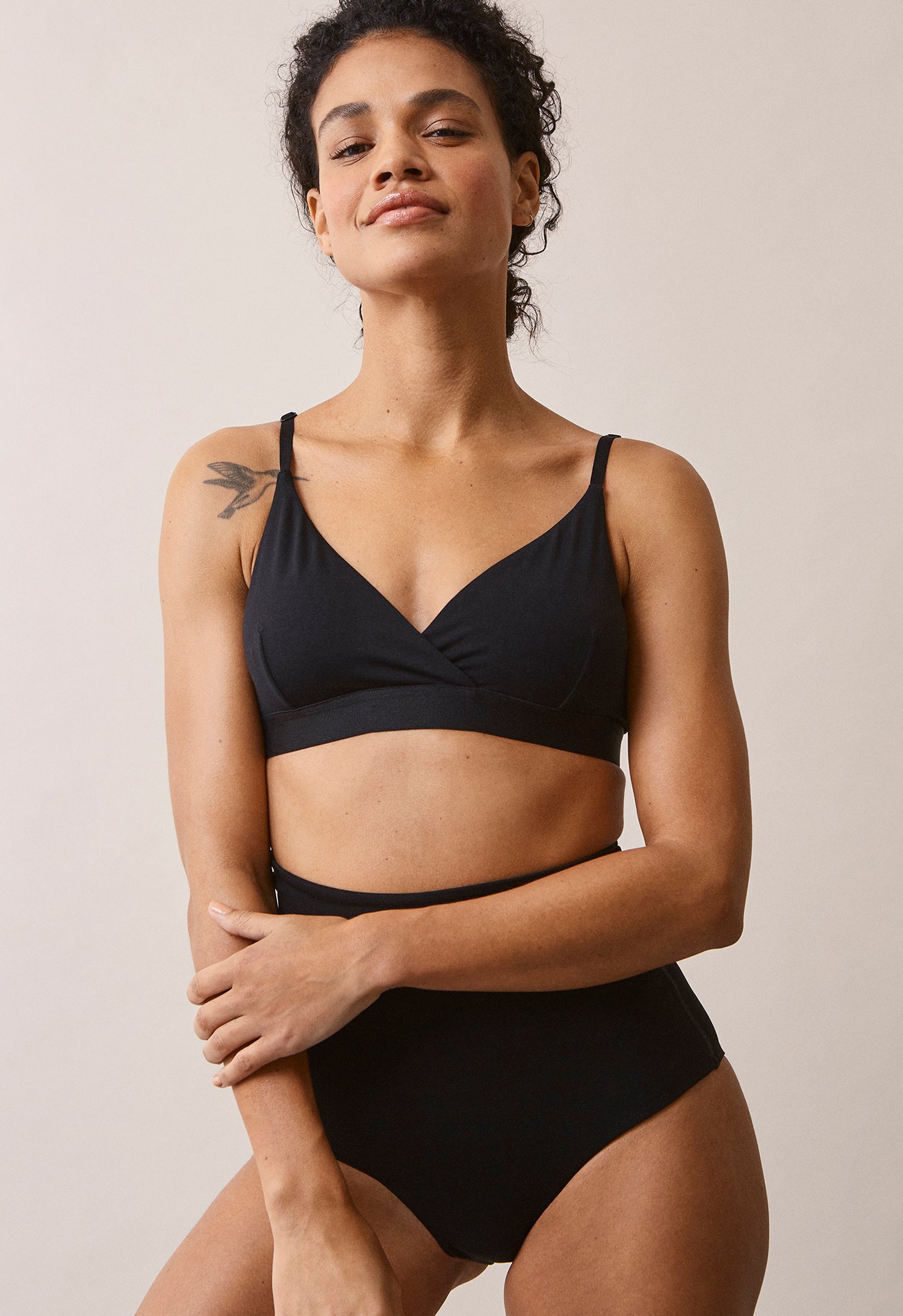 Bralette de lactancia - Negro - Preventa: entrega a mediados de marzo