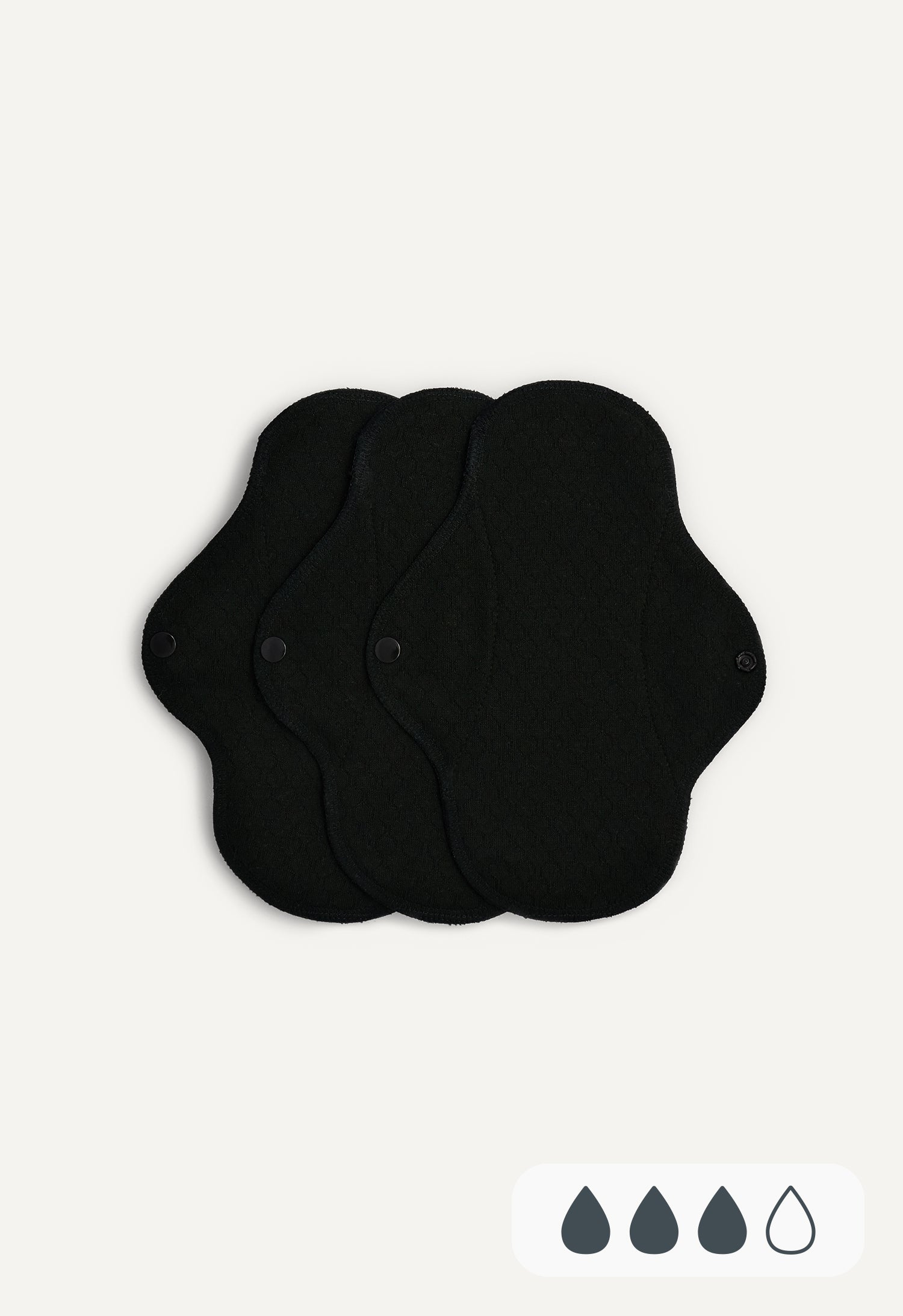 Paquete de 3 almohadillas de entrenamiento pequeñas, negras