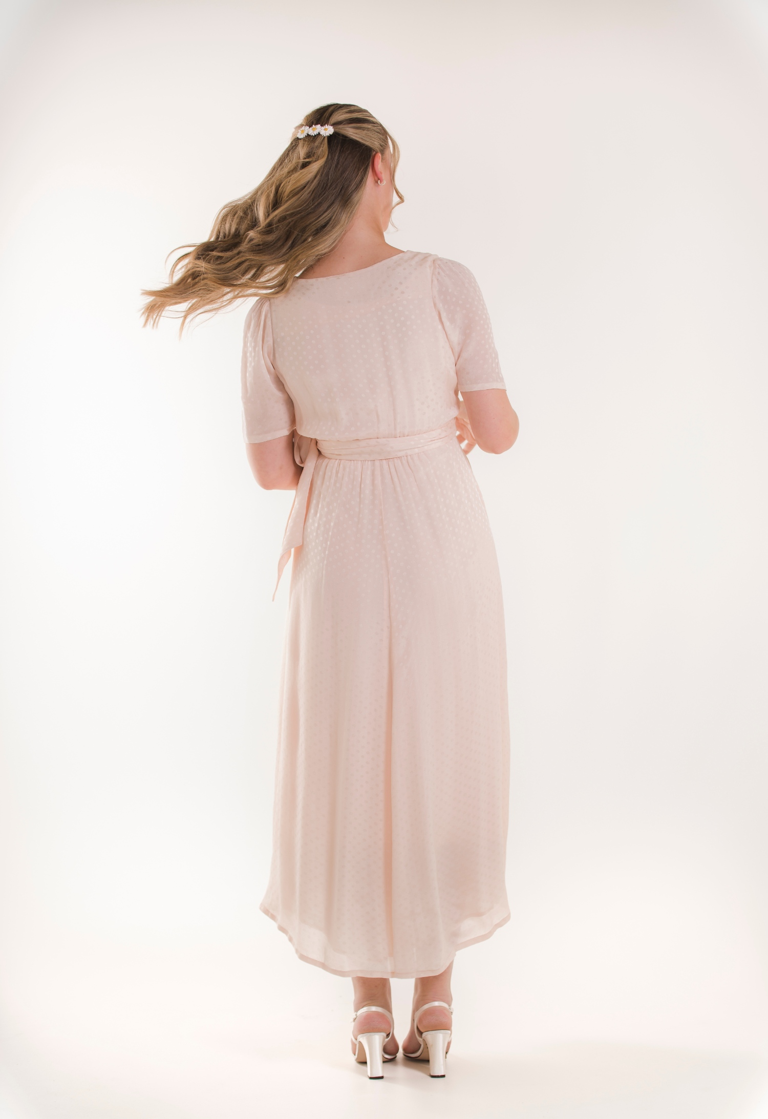 Vestido premamá de fiesta - Rosa champán