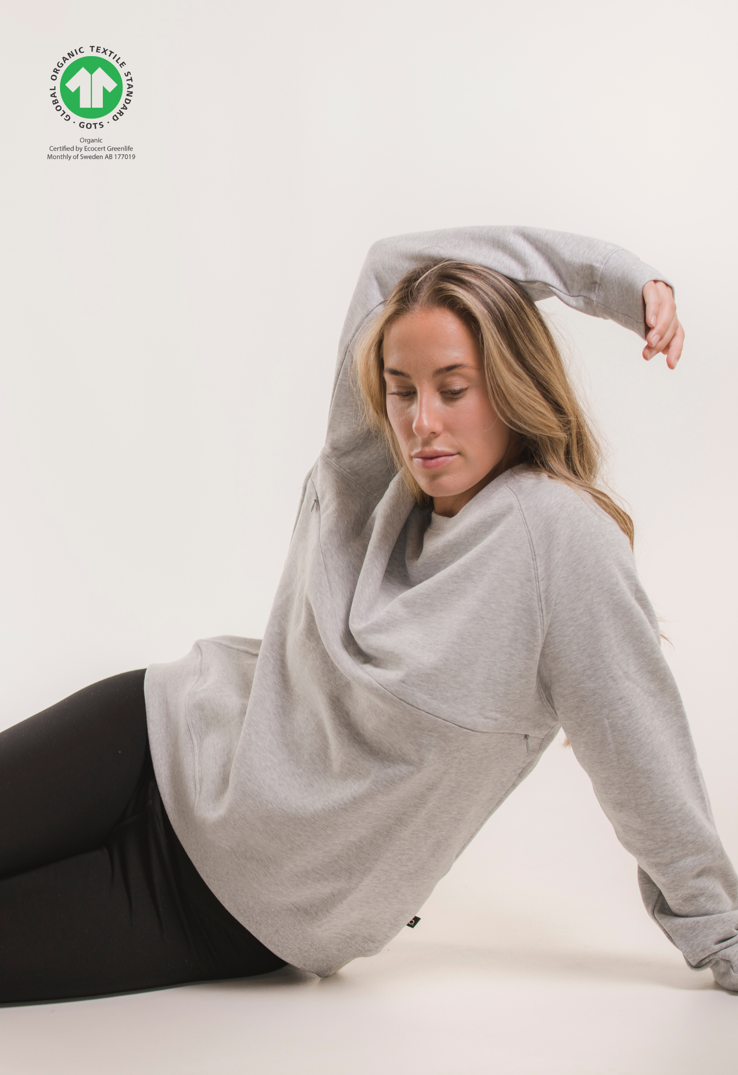 Sudadera térmica de lactancia - Gris jaspeado