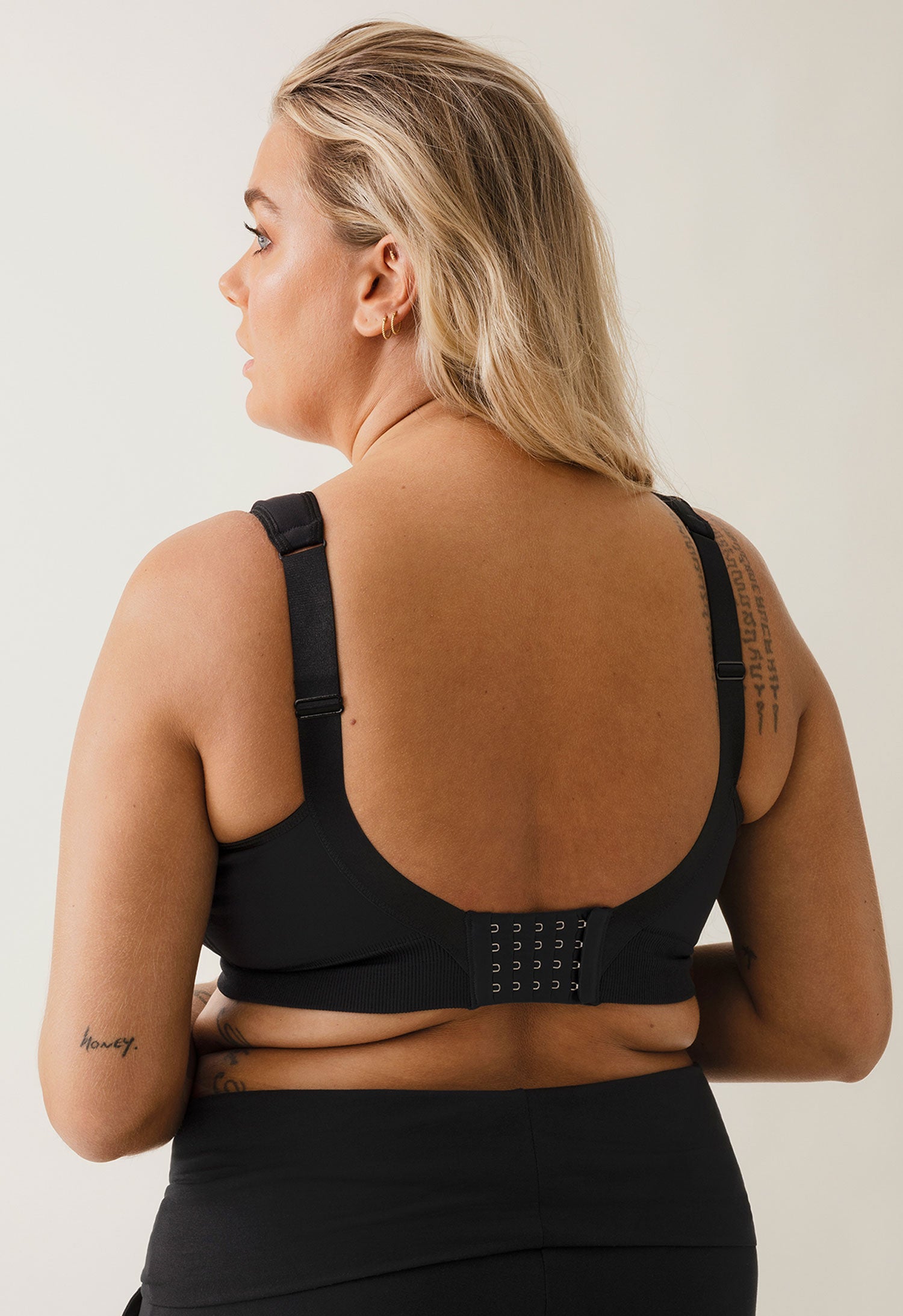 Sujetador de lactancia sin aros de sujeción firme 34C - 44F - Negro