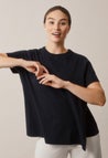 Camiseta premamá con acceso para lactancia - Negro - PREVENTA – Envío a principios de febrero