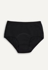 Braga menstrual hipster, flujo ligero, negro