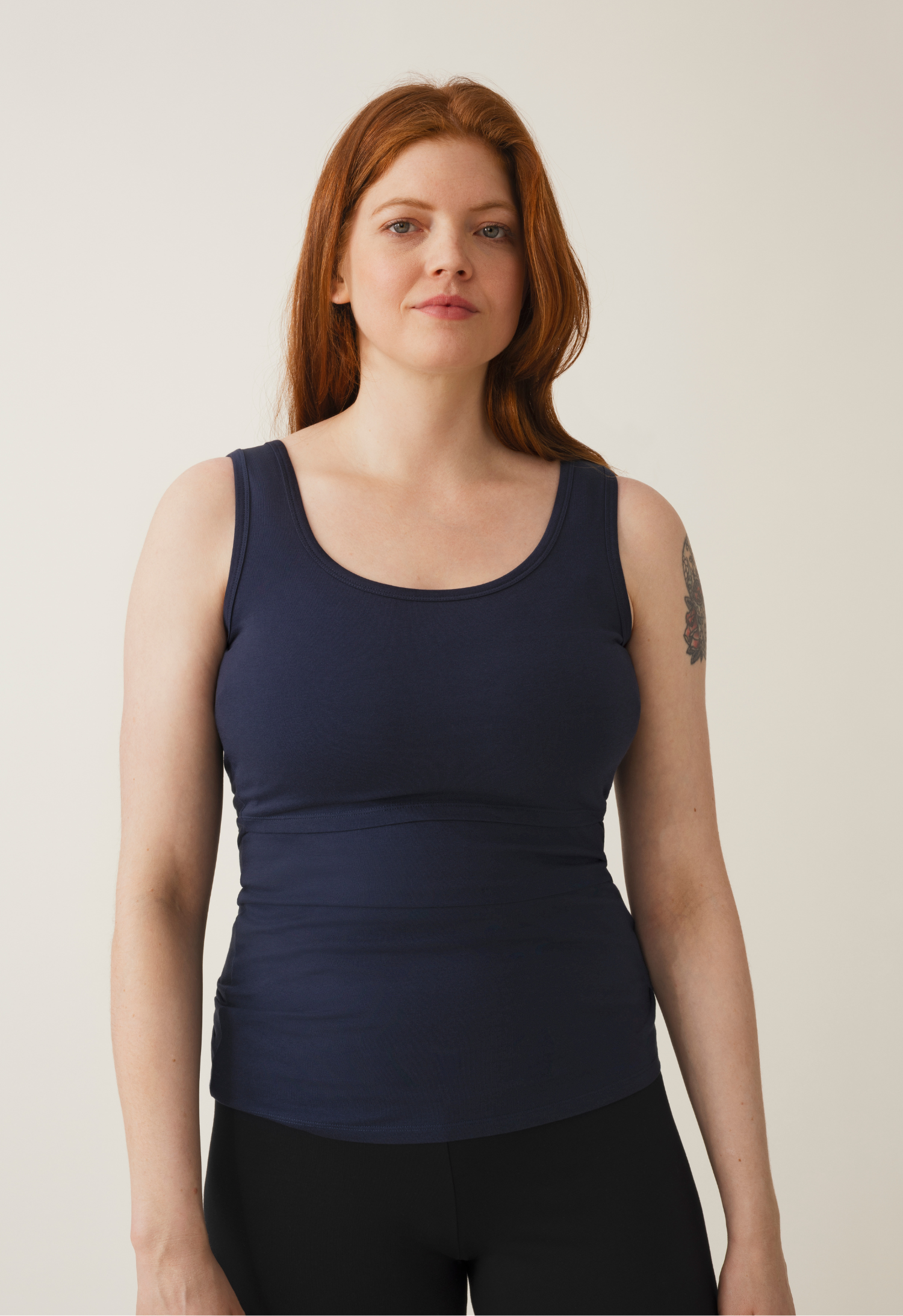 Camiseta sin mangas de lactancia - Azul medianoche