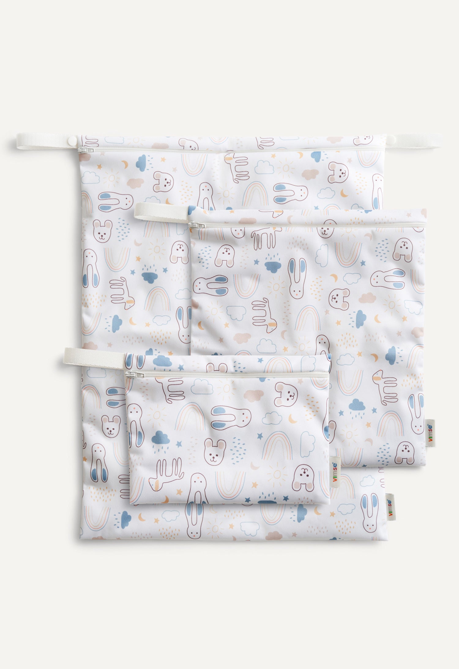 Bolsa impermeable de peluche blanca