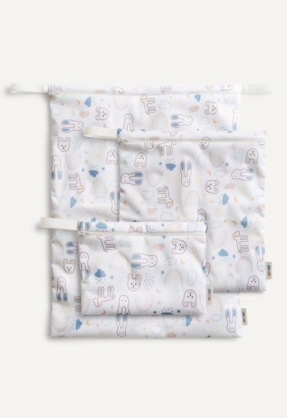 Bolsa impermeable de peluche blanca