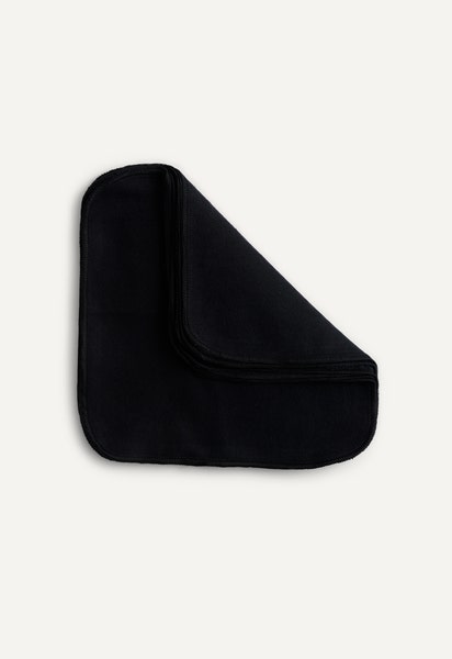 Toallitas reutilizables negras - pack de 10