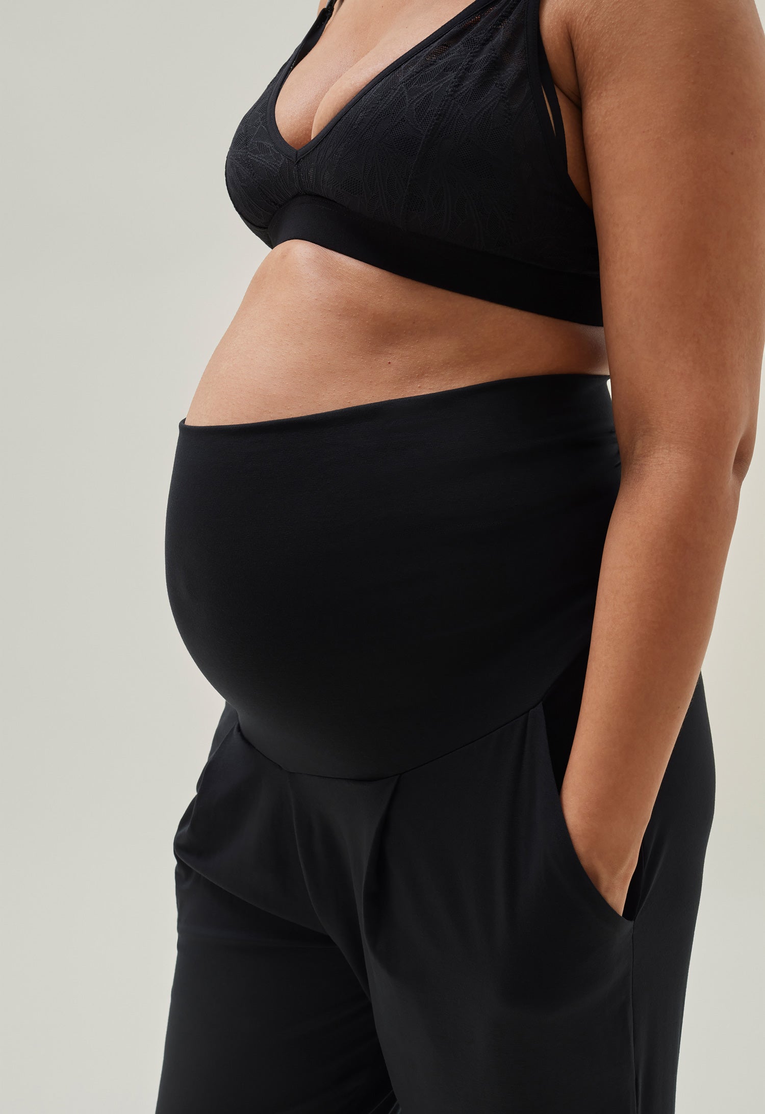 Pantalones premamá suaves - Black