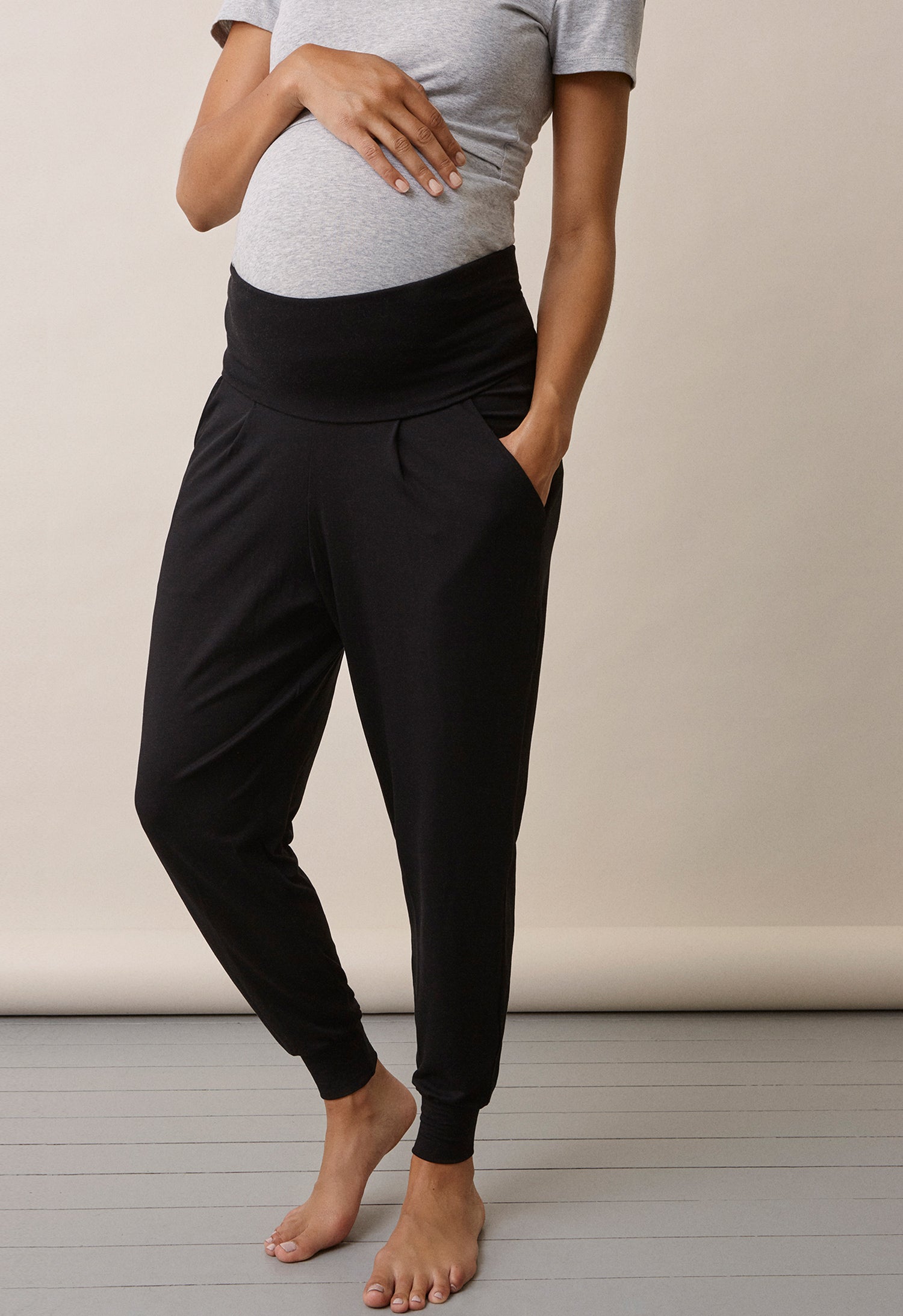 Pantalones premamá suaves - Black