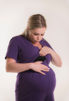 Mono premamá con apertura para lactancia - Púrpura