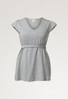 Camisa con volante - gris jaspeado